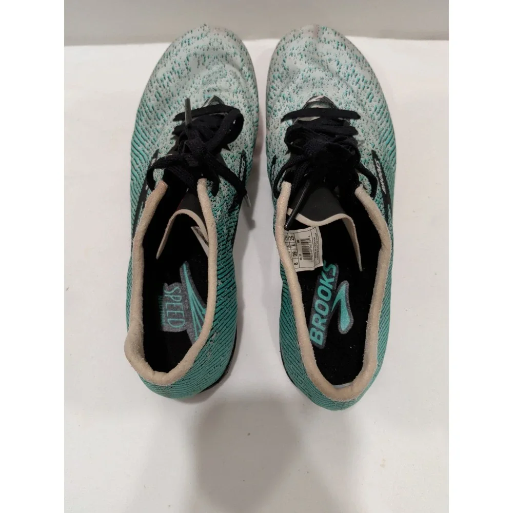 BROOKS woman's Sz 8 Mach 19 Running Shoes Aqua Blue